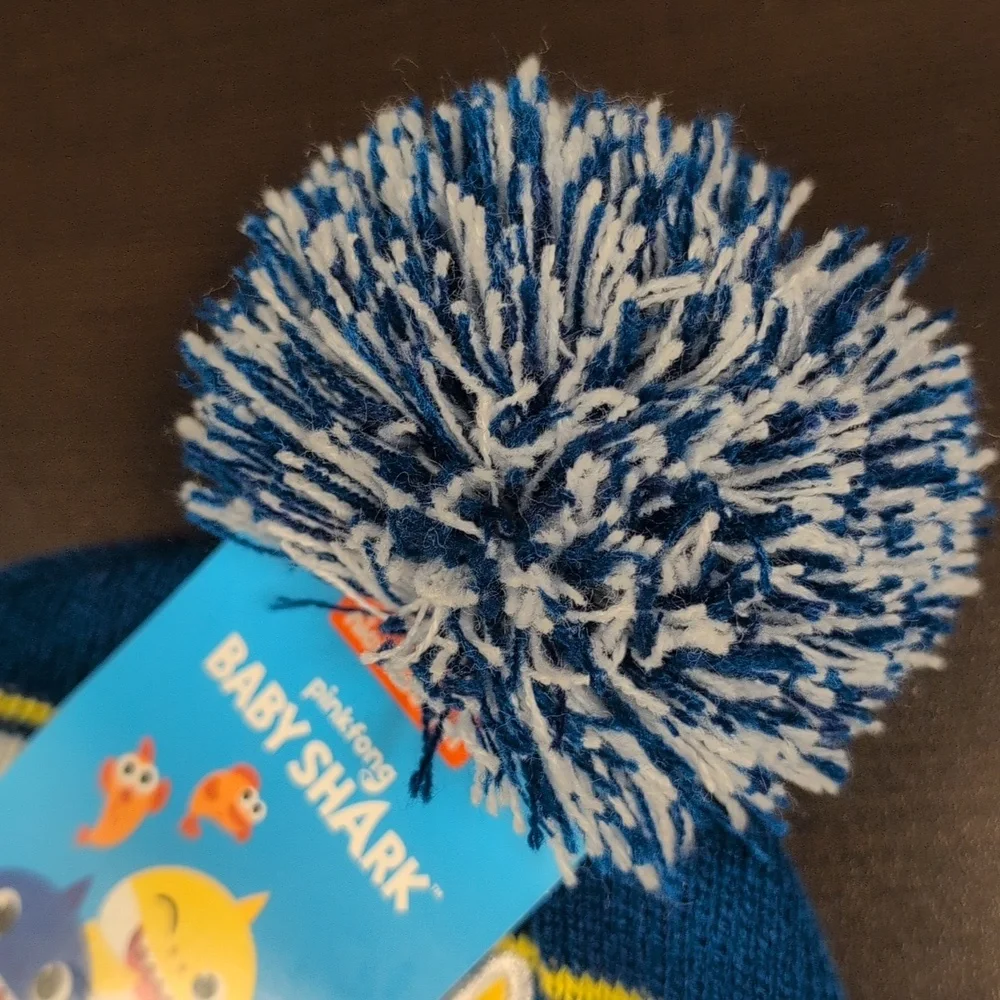 Nickelodeon Baby Shark Pom Hat and Glove Set Toddler OS